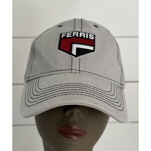 Ferris Mowers Hat Cap Gray Strapback Adjustable